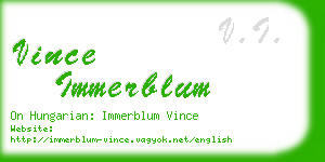 vince immerblum business card